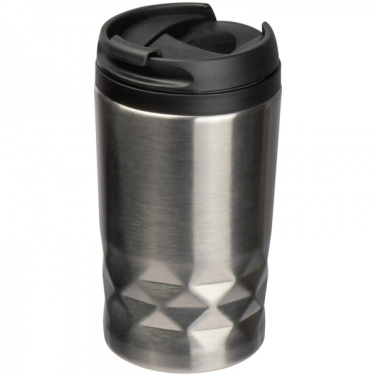 Logotrade promotional gift picture of: Stainless steel mug with lid ROMA 250 ml